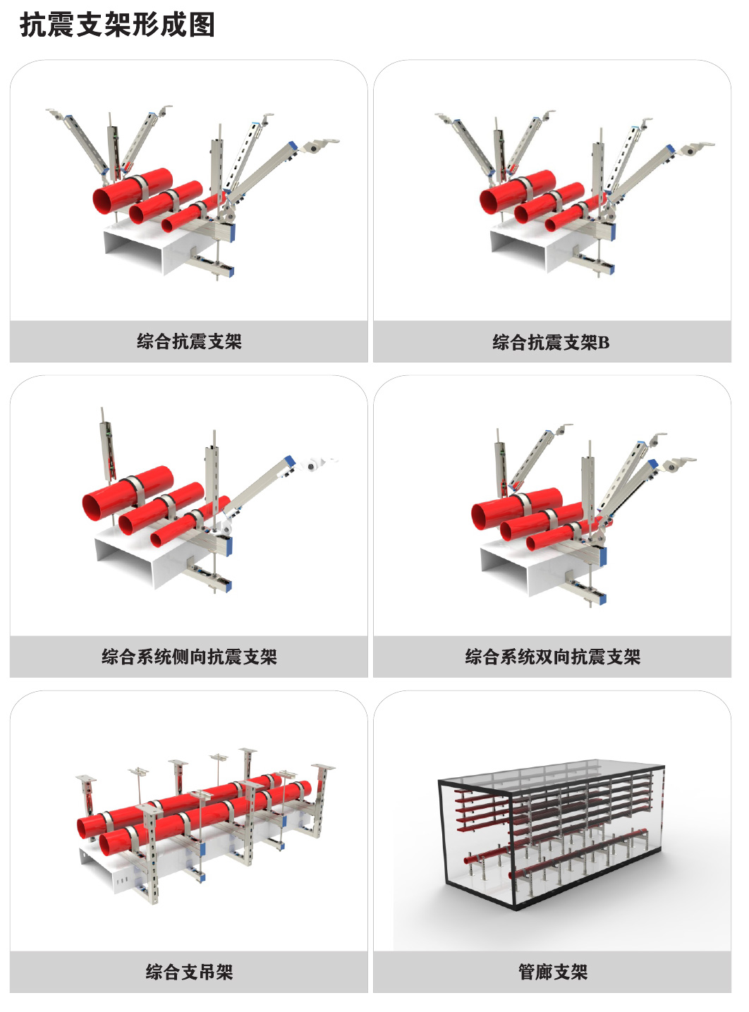抗震支架形成图
