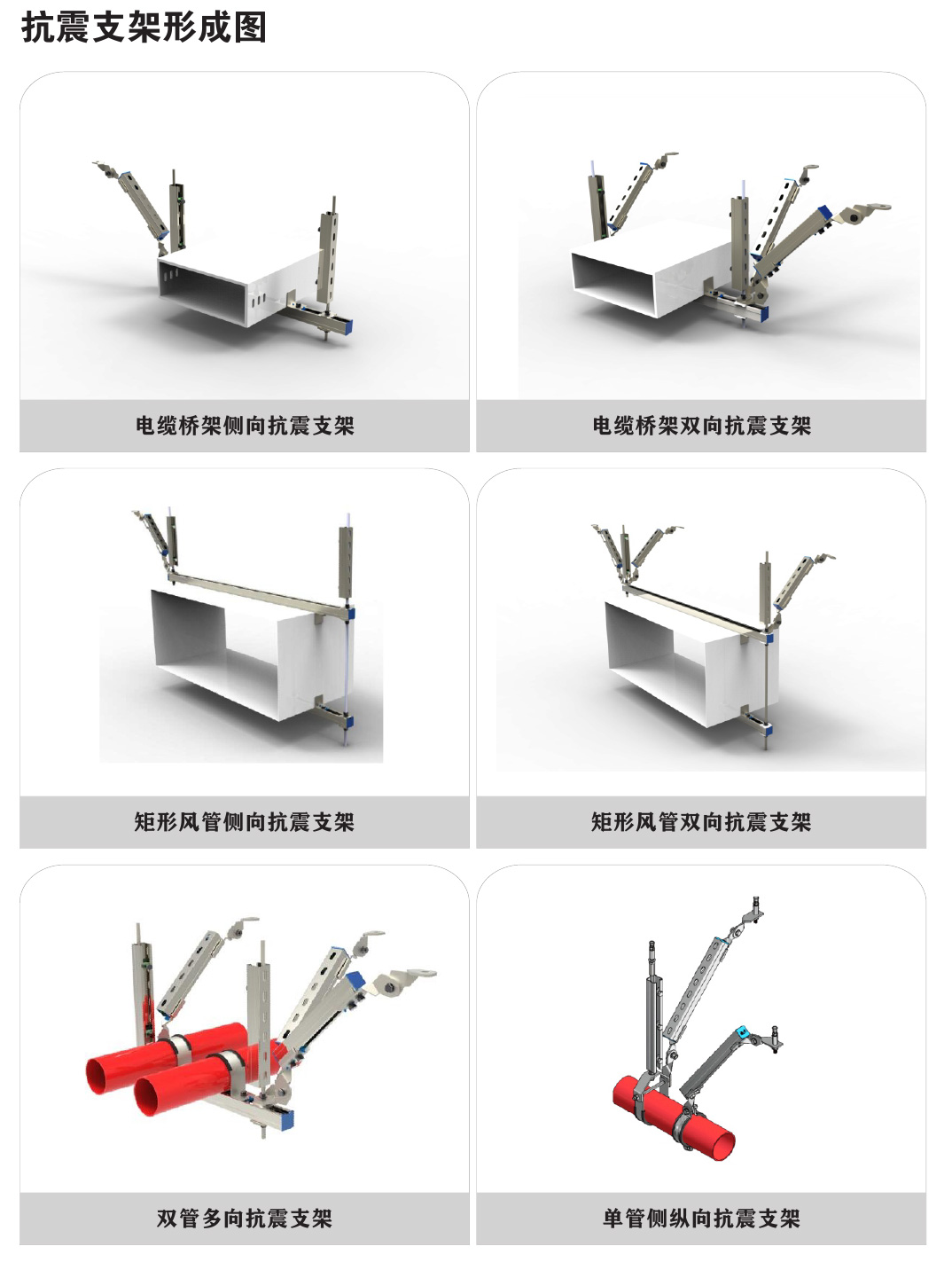 抗震支架形成图